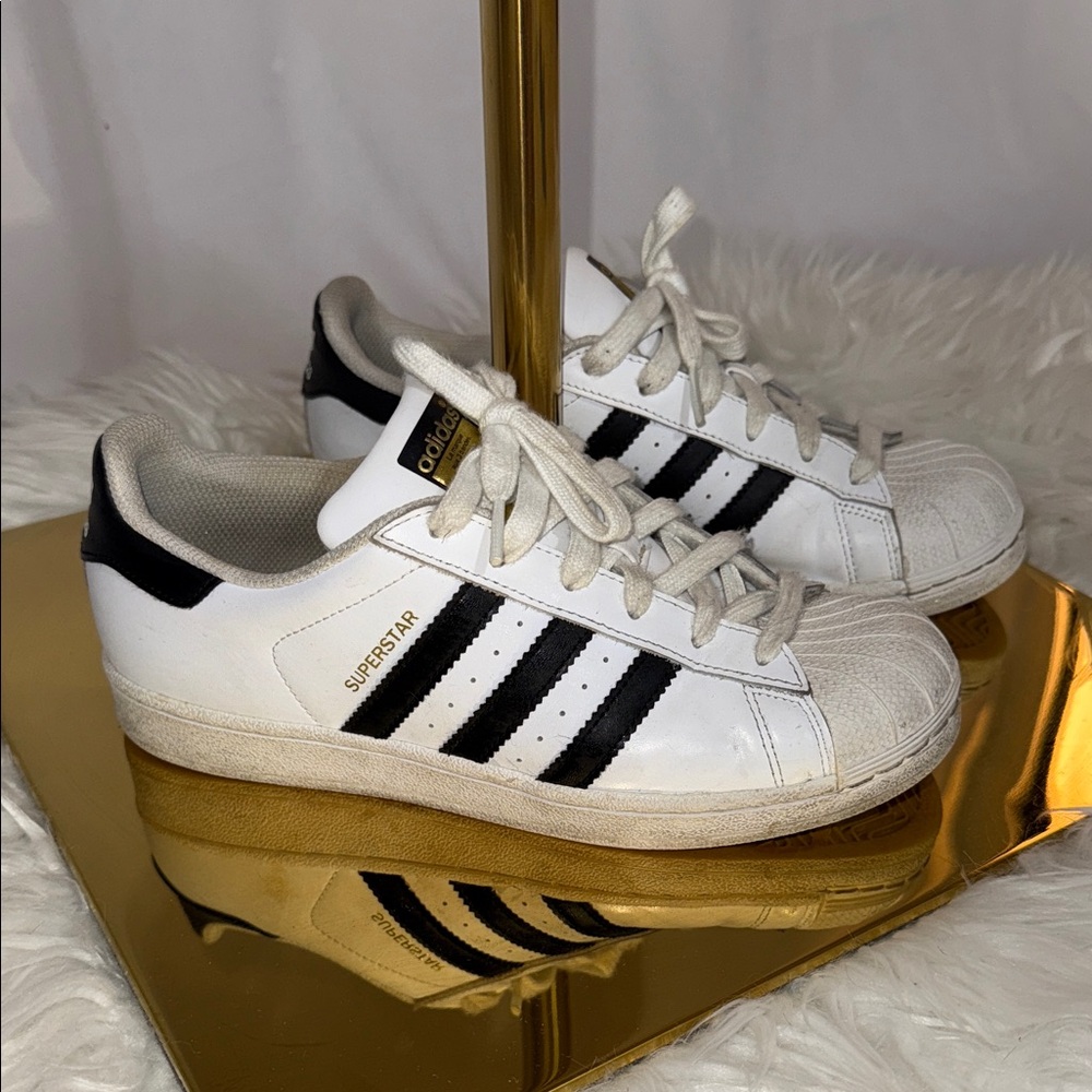 Adidas Superstar White with Black Stripes